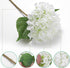 5 Pcs Artificial Silk Hydrangeas Flowers 18'' Bouquet Arrangement, for Home Decor, Wedding, Office, Room, Hotel, Event, Party Decoration (White)...