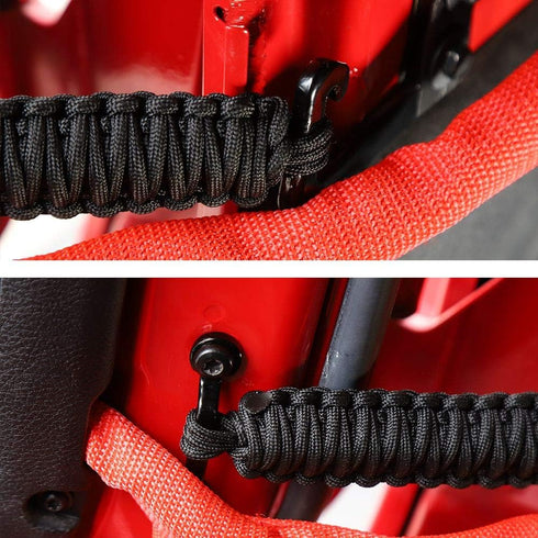 RT-TCZ Door Limiting Straps 550 Pound Strength Swing Limiter Compatible with 1996-2024 Jeep Wrangler CJ YJ TJ JK JKU JL,2 Pack (Black)...
