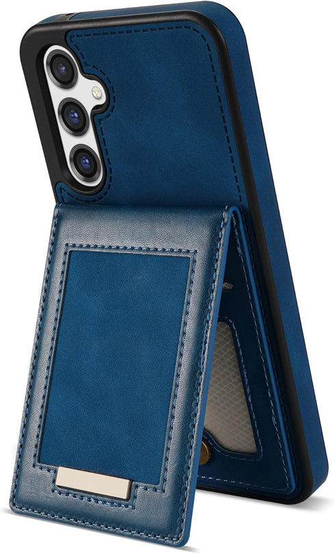 Asuwish Phone Case for Samsung Galaxy S23 FE 5G Wallet Cell Cover with Tempered Glass Screen Protector and RFID Slim Credit Card Holder Slot Stand...