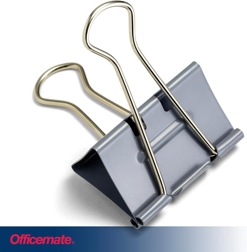 Officemate EZ Binder Clips, Large Size, 12/Box, Gray (99200)...