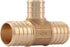 SharkBite 1 Inch x 1 Inch x 3/4 Inch Crimp Reducing Tee, Brass Plumbing Fitting, PEX Pipe, PE-RT, UC416LFA...