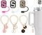 ?3 +3) Nuozme Straw Cover Compatible with Stanley Tumbler Cup 3PCS Letter Straw Caps Toppers with 3 Initial Butterfly Charms Name ID For Stanley 3...