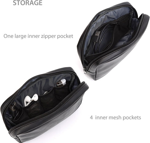 ProCase Accessories Bag Organizer Power Bank Case, Electronics Accessory Travel Gear Organize Case, Cable Management Hard Drive Bag -Black...