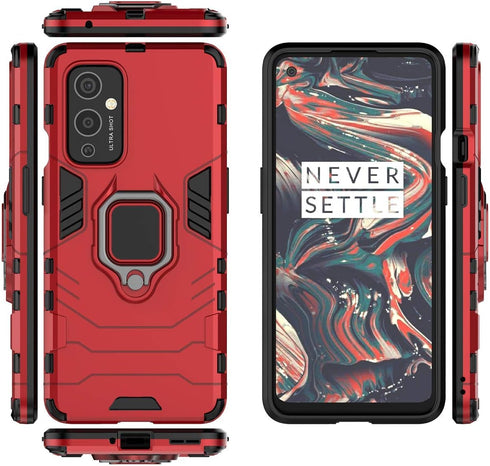 Case for OnePlus 9 Case Cover,Bracket Shell Case for OnePlus 9 LE2110 LE2111 Case Red...