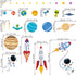 decalmile Outer Space Wall Decals Rocket Planets Astronaut Wall Stickers Baby Nursery Boys Bedroom Playroom Wall Decor...