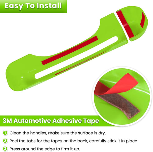 Door Handle Inserts Cover Trim+Tailgate Handle Cover for 2018-2024 Jeep Wrangler JL JLU Sports Sahara Freedom Rubicon Unlimited Gladiator JT 2-Doo...