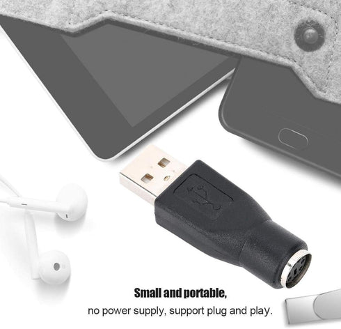 ASHATA PS-2 to USB,5PCS USB Male to for PS/2 Female Adapter Converter for Keyboard Mouse with for PS/2 Interface,PS/2 Male Converter Changer Adapt...