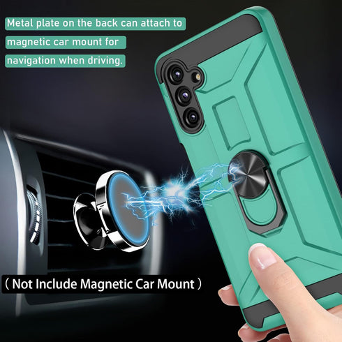 Jeylly for Samsung Galaxy A13 5G Case with Ring Stand & 2 Pack HD Screeen Protector, Heavy Duty Shockproof Full Body Rugged Dual Layer TPU Protect...