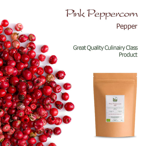 Pink Peppercorns For Grinder - Pink Pepper - Peppercorn - Peruvian Peppertree - Schinus Molle Pink Peppercorn Grinder Peruvian Pink Pepper Dried P...