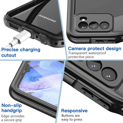 AICase Waterproof Case for Samsung Galaxy A03S 5G 2021 Snowproof, Dustproof and Shockproof, IP68 Certified Full Body Protection Fully Sealed Under...