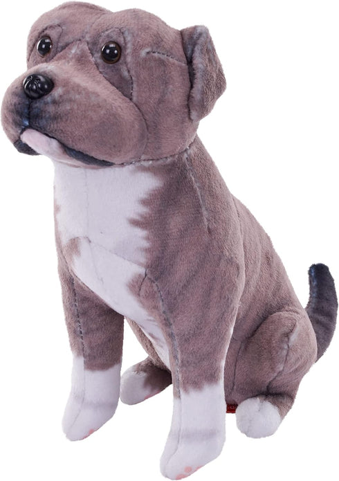 Wild Republic Rescue Dog, Pitbull, Stuffed Animal, with Sound, 5.5 inches, Gift for Kids, Plush Toy, Fill is Spun Recycled Water Bottles...