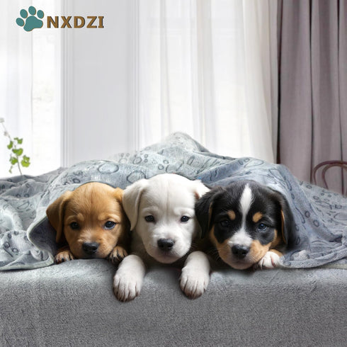 1 Pc Dog Blankets Washable - Soft Dog Blanket for Medium Dogs and Cats,Fluffy Flannel Pet Blanket Mat Cover for Bed Couch, Cute Print Puppy Blanke...