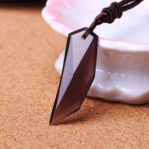 Wolentty Couple Distance Necklace Obsidian Wolf Tooth Amulet Spike Necklaces Gift for Men Women...