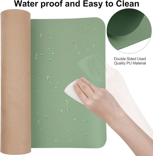 ?Boutilon Leather Mouse Pad,Extended Desk Pad for Keyboard and Mouse Non-Slip Study Desk Writing Pad Desktop Protector for Home Office Accessories...