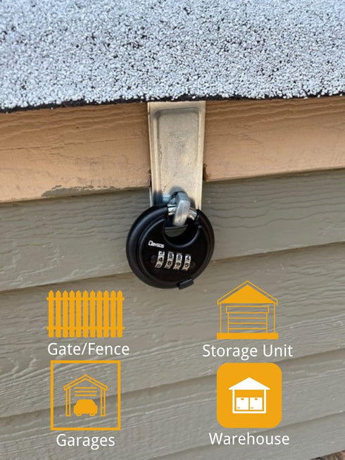 DAYGOS Combination Disc Padlocks for Outdoor - Heavy Duty 4 Digit Code Lock, Combo Discus Lock for Storage Unit,Gate,Fence,Traile(3/8-in Shackle,1...