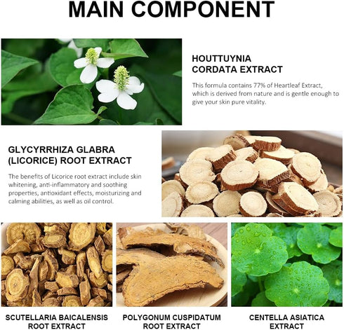 Heartleaf 77% Soothing Toner with HOUTTUYNIA CORDATA Extract for Deep Moisture Balance and Soothing, Facial Care for Sensitive Dry Oily Skin...