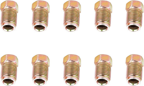 10 Pieces Brake Line Fittings, 10 X 1 mm Metric Brake Line Invert Flare Fittings Brake Line Fittings Assortment for 3/16 Inch Brake Line Tube...