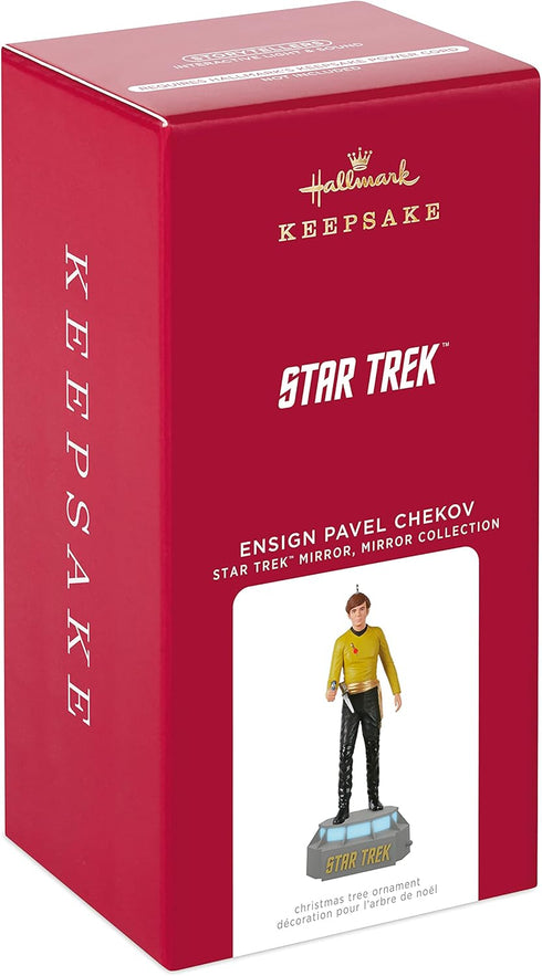 Hallmark Keepsake Plastic Christmas Ornament 2022, Star Trek Mirror, Mirror Collection Ensign Pavel Chekov, Light and Sound...