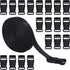 RETON 0.59 Inch 10 Yards Black Nylon Webbing Strap + 20 PCS Adjustable Buckles Plastic Side Release Buckles...