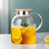 Large Glass Teapot with Infuser, Stovetop Safe, Thickened Heat Resistant Borosilicate Glass, 68 fl oz Glass Tea Kettle with Bamboo Lid...