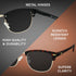 Yogo Vision Polarized Sunglasses for Women Men Semi Rimless Retro Classic Trendy Sunglasses 100% UV Protection (3Pack)...
