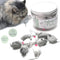 Catnip Mice for Cat Toys with Rattle Bell Mouse Kitty Toys (White & Grey)...