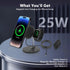 Magnetic Wireless Charger for iPhone-2 in 1 Foldable MagSafe Wireless Charging Station for iPhone/Apple Watch, Detachable 15W Fast Travel Charging...