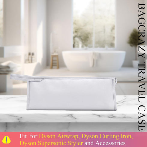 Leather Travel Case Travel Case Compatible with Dyson Airwrap Styler, Portable Waterproof Dyson Airwrap Travel Case, Airwrap Organizer Bag for Sha...
