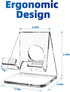 TOPGO Acrylic Cell Phone Stand, Clear Phone Holder for Office Desk, Vanity, Kitchen, Bedside Table, Compatible with iPhone/Smartphones/iPad/Switch...