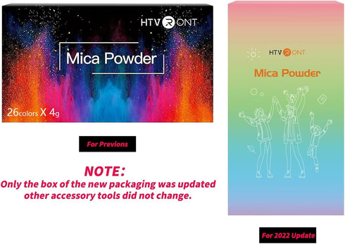 HTVRONT Mica Powder for Epoxy Resin 104 g - 26 Colors Shimmery Pigment Powder - Easy to Mix & Natural for Soap Making, Lip Gloss, Bath Bombs...