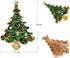 Christmas Tree Brooch Classic Crystal Pin Women Green gold-tone...