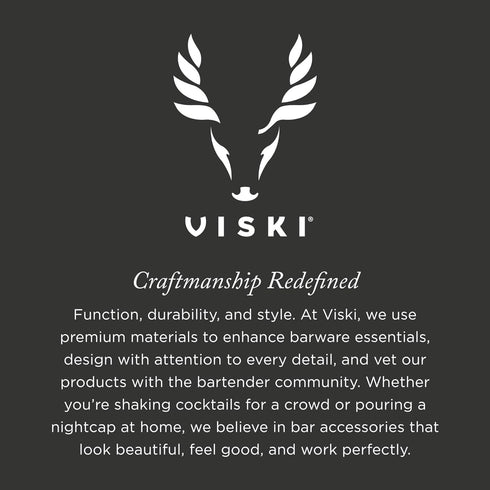 Viski 3 Pronged Ice Pick, Wood Handle Stainless Steel Ice Shaper, Bar & Cocktail Tools...