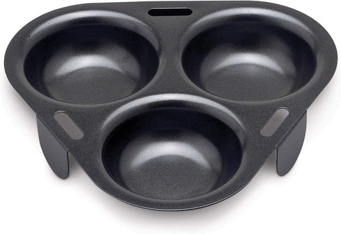 HIC Kitchen Non-Stick 3-Egg Poacher Insert, PFOA and BPA Free, Fits 8-Inch and Larger Pans...