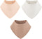 Muslin Baby Bibs Bandana Drool Bibs 100% Cotton Absorbent Soft Reversible 3-Pack Set for Feeding?Teething Solid Color for Girls...
