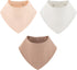 Muslin Baby Bibs Bandana Drool Bibs 100% Cotton Absorbent Soft Reversible 3-Pack Set for Feeding?Teething Solid Color for Girls...