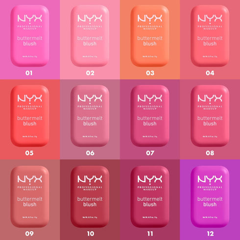 NYX PROFESSIONAL MAKEUP Buttermelt Powder Blush, Fade and Transfer-Resistant Blush, Up to 12HR Make Up Wear, Vegan Formula - All The Butta...