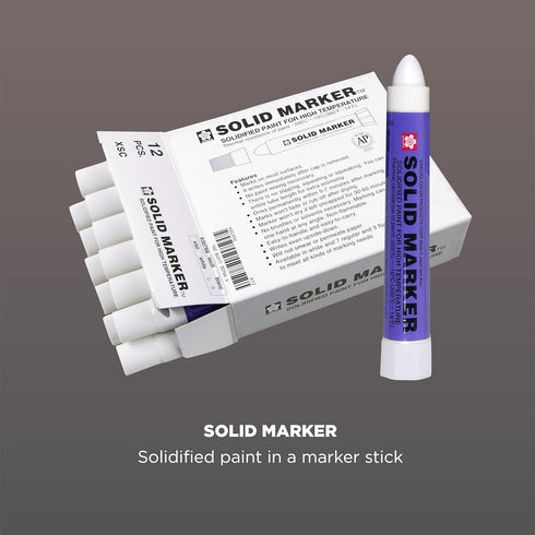 Sakura Solidified Paint Solid Marker, White (Box of 12),XSC-50...