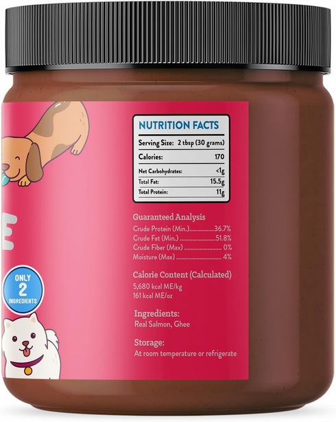 Visionary Pet Foods Tasty Spread for Dogs - Salmon Recipe - The Healthy Dog Treat - Alternative to Dog Peanut Butter - Use on a Dog Food Mat - Dog...