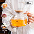 PARACITY Glass Teapot Stovetop 34 OZ/1000ml, Borosilicate Clear Tea Kettle with Bamboo Lid, Glass Tea pot with Removable Filter Spout, Teapot Bloo...