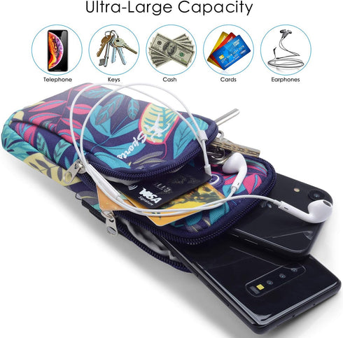 Sports Arm Bag, Universal Unisex Armbands Exercise Workout Running Gym Armbands Phone Holder Pouch Case with Earphone Hole for Cellphone,#2Blue...
