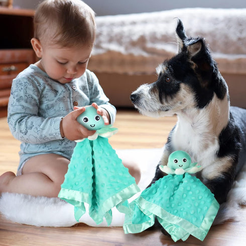Baby Security Blanket Loveys for Baby Snuggle Toy Plush Octopus Stuffed Animal Baby Gifts for Girls and Boys Newborn...
