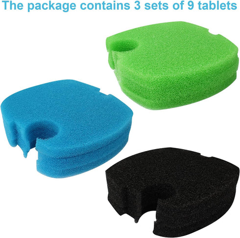 Aquarium Canister Filter Pads Sponges (9 pcs) Replacement for SUNSUN HW-304B/404B/704B/3000 CF500 Filter Pads Bio Sponges...