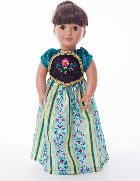 Little Adventures Scandinavian Princess Coronation Doll Dress - Doll Not Included - Machine Washable Child Pretend Play and Party Doll Clothes wit...