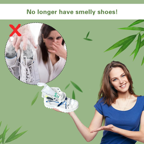Charcoal Shoe Deodorizers- Eliminator Inserts for Work Boot, Sneakers, Gym Bags Smell Absorber with Box Opener (2 Packs)...