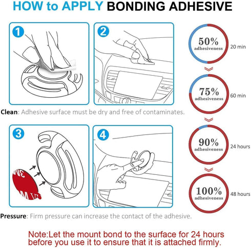 Double-Sided Phone Holder Replacement Kit 10 Pack. 6 Pieces of 3M VHB Adhesive Discs (1.55" / 40 mm), 2 Pieces of Universal Pop Sticker Pads (1.17...