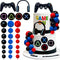 30 PCS Video game themes Cake Toppers ,Headset Cake Decoration Ball , Controller Cake Decoration for Birthday Party Cake Decoration (Colour)...