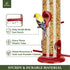 Kingsyard Metal Bird Feeders for Outdoors Hanging, Extra Thick Tube Bird Feeder w/Steel Hanger & 4-Port, 15 inch, Chew-Proof, Weather and Water Re...