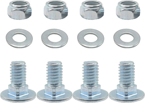4pack 710-0451 Stainless Steel Skid Shoe Mounting Carriage Bolt Nuts kit Replacement C-ub Cadet MTD Snow Blower 784-5580 (5/16-18) 3/4"...