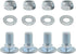 4pack 710-0451 Stainless Steel Skid Shoe Mounting Carriage Bolt Nuts kit Replacement C-ub Cadet MTD Snow Blower 784-5580 (5/16-18) 3/4"...