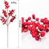 DearHouse 4 Pack Artificial Red Berry Stems Holly Christmas Berries for Festival Holiday Crafts and Home Decor, 19.5 Inches Burgundy Berry Floral ...